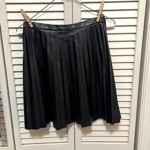 J.Crew faux leather pleated skirt